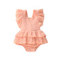 Citgeett Summer Solid 0-24M Newborn Baby Girl Clothes Ruffle Cotton Romper Sleeveless Jumpsuit Outfit Sunsuit