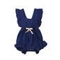 Citgeett sUMMER Newborn Baby Girls Ruffle Solid Color Bodysuit Jumpsuit Outfits Summer Casual Clothing Sunsuit