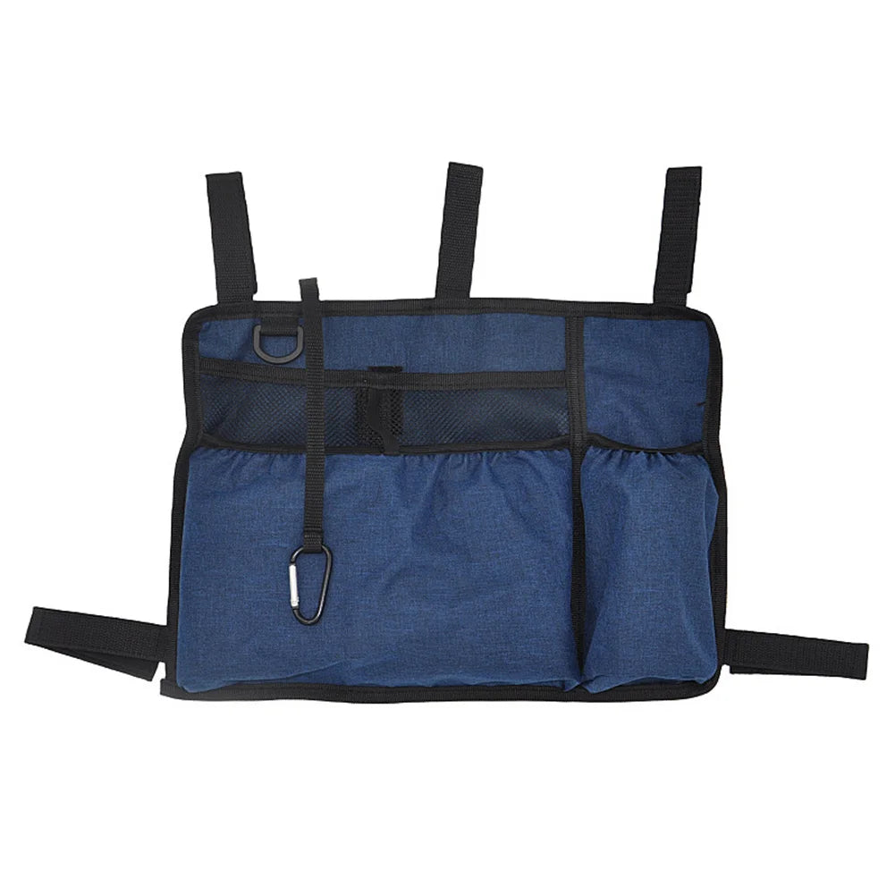 Walker Bag with Cup Holder Wheelchair Side Bag Waterproof Armrest Side Storage Bag for Adult Folding Walkers