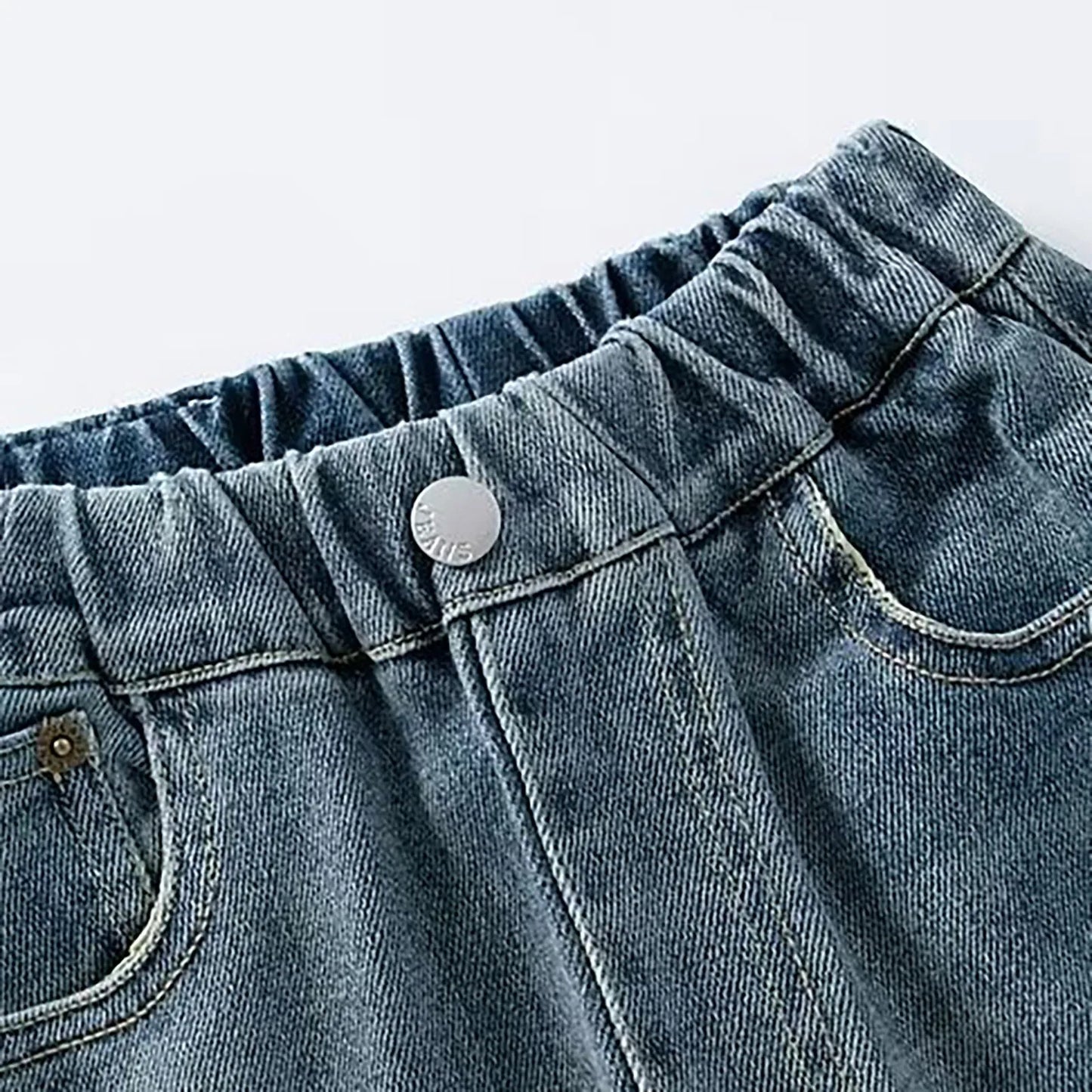 12mo Girl Clothes Boys Fashion Jeans Children Clothing Trousers Straight Pants Loose Denim Wide Leg Pants 12 Girl Clothes