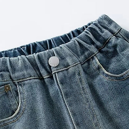 12mo Girl Clothes Boys Fashion Jeans Children Clothing Trousers Straight Pants Loose Denim Wide Leg Pants 12 Girl Clothes