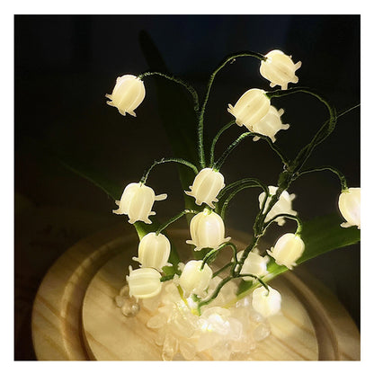 Lily of The Valley Bedside Sleep Light Battery Powered Flower Atmosphere Light Unfinished Ornament Home Decor for Valentines Day