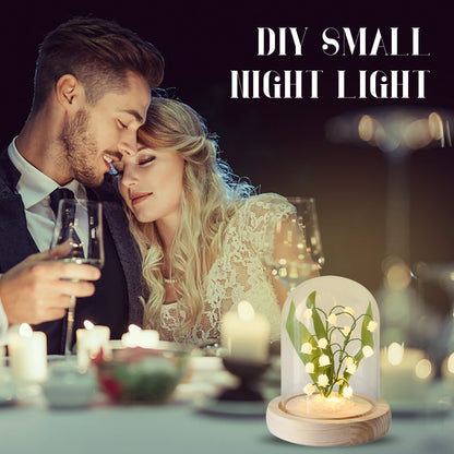 Lily of The Valley Bedside Sleep Light Battery Powered Flower Atmosphere Light Unfinished Ornament Home Decor for Valentines Day