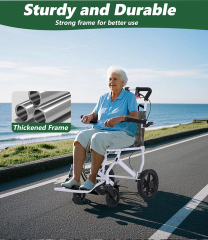 Manual Wheelchair Lightweight Ultralight Folding Transport Durable Wheelchair for Adults Seniors Airline Approved Folding Transp