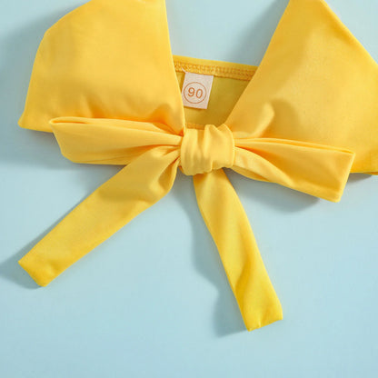 Girl Piece Toddler Summer Girls Sunflower Flower Printing Ruffles Two Piece Swimwear Swimsuit Bikini Tween Bathing Suits