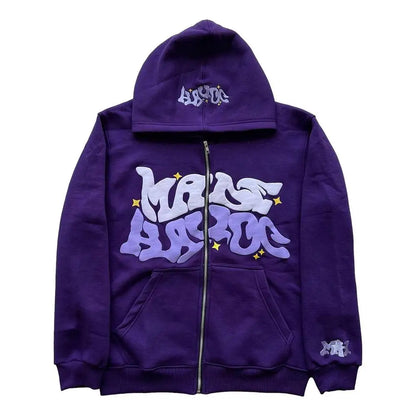 Ladies Hoodies Zip Front Hip-Hop Long Sleeve For Men Women Women Hip-Hop Long Sleeve Graffiti Street Fashion Casual 3D Printed