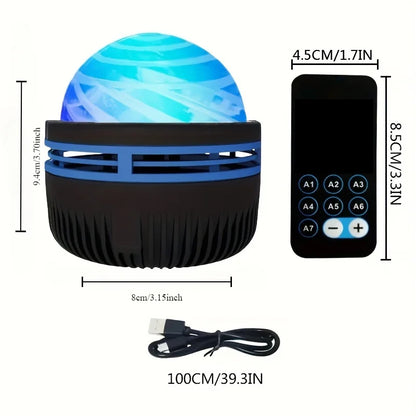Aurora Borealis Starry Sky Projection Light, LED Projection Night Light with Remote Control, 7 Lighting Effects