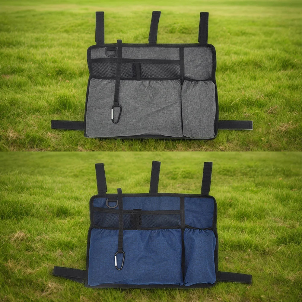 Walker Bag with Cup Holder Wheelchair Side Bag Waterproof Armrest Side Storage Bag for Adult Folding Walkers