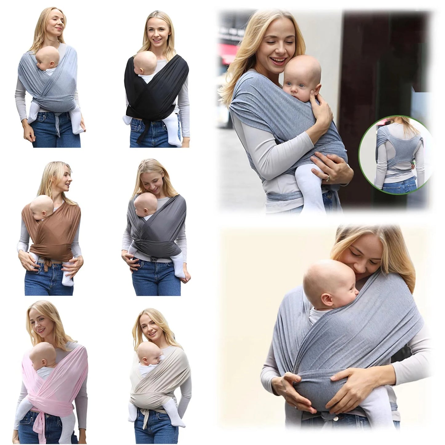 Make Your Own Night Light Baby Wrap Hands Baby Sling All In 1 Design Easy To Wear Soft & Stretchy Baby For Newborns 10 Or Less