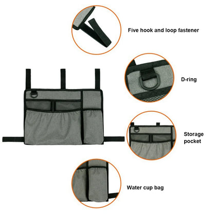 Walker Bag with Cup Holder Wheelchair Side Bag Waterproof Armrest Side Storage Bag for Adult Folding Walkers