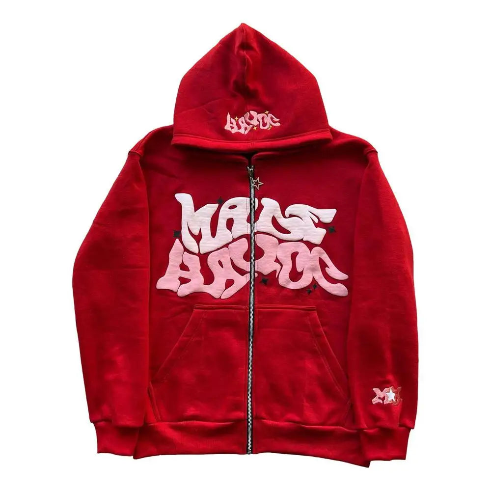 Ladies Hoodies Zip Front Hip-Hop Long Sleeve For Men Women Women Hip-Hop Long Sleeve Graffiti Street Fashion Casual 3D Printed